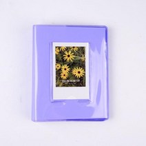 폴라로이드앨범 포토카드바인더 64 포켓 젤리 시리즈 투명 미니 사진 앨범 PP 사진 앨범 명함 책 폴라로이드 3 인치 선물, purple