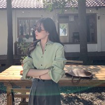 솔리드 셔츠 블라우스