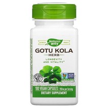 네이처스웨이 고투콜라 허브 950mg 베지 캡슐 100정, One Color, One Size, 1개