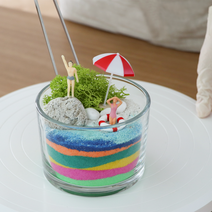 [테르테라] 리틀포레스트 해변 테라리움 DIY 키트, 1개