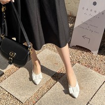 [당일출고] 꼼꼼구두 메르디 2TYPE 리본/베이직 사이드 오픈 플랫슈즈(3cm)