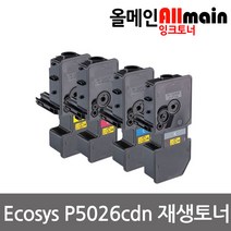교세라 Ecosys P5026cdn 칼라 재생토너 선명한출력 TK-5244, 1, 검정