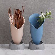 물 잘 빠지는 카라 수저통, 핑크, 2개