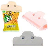 과자집게 밀봉 밀폐 봉지 집게 클립 봉투집게, (핑크)