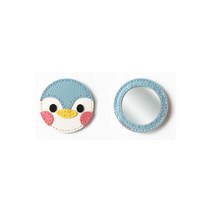 미리사몰B DIY 가죽 손거울 만들기 세트 휴대용 동물 캐릭터 키트 공예 미술 체험 재료 바느질 부자재 공방 취미 돌봄 수업 준비물, 1개, 가죽손거울(펭귄)