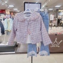 쁘띠앙팡 산본점 @23년 봄신상 30%세일@ 고급스런 소재감의 트위드자켓 유닛샤베트자켓이에요^^ 원피스에 청바지에 다양하게 코디하는 멋쟁이룩 #신학기#입학식#하객룩