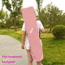 더블 로커 스케이트보드 백팩 대형 피쉬보드 육상 서핑 보드 가방, 롱보드 핑크, 03 Longboard Bag