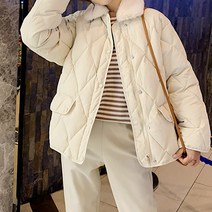 여성용 소니아 다이아 카라 퍼 패딩