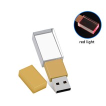 3d펜 크리스탈 usb 스틱 3D 사용자 정의 로고 4 기가 바이트 8 기가 바이트 16 기가 바이트 32 기가 바이트 64 기가 바이트 usb 플래시 펜 드라이브 투명 유리 USB 플래시 드라이브 pendrie 20, 05 64GB, 11 Red Light