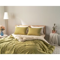 [퀸/킹 겸용 풀세트]국산 60수 고밀도 순면 호텔식 차렵이불 침구세트 퀸/킹겸용