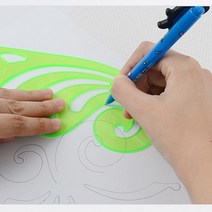 초등학교 준비물 파도구름 모양자 운형자 플라스틱 멀티자