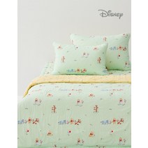 레노마홈 곰돌이푸모달 차렵8온스이불(라이트그린S), 라이트그린