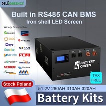 자동차 교체 대용량 폴란드 배터리 키트 CAN RS485 BMS Lifepo4 케이스 충전식 태양열 배터리 48V 51.2V 280AH 310AH 320AH, CHINA_Case without Battery