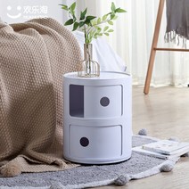 콤포니빌리 카르텔 수납장 거실 침실 다용도 원형 수납장 캐비닛 2단 3단 4단, 화이트캐비닛+그린게이트2층