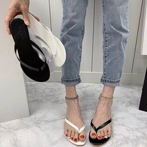 바이린 쪼리 가죽 발편한 플리플랍