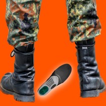 군대 군화 행군 군용 전투화 행군용 안전화 훈련소 군인 깔창, S (225~250), 1개