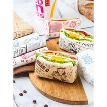 과일 야채 반찬 소분 샐러드용기 샌드위치 포장지 햄버거 주먹밥 1회용 기름종이 홈팩, 01 화이트 신문지 100장