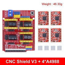 아두이노 키트 코딩 입문 교육 보드 점퍼선 CNC 방패 V3 조각 기계 3D Printe + 4pcs DRV8825 또는 A4988, 04 CNC A4988