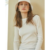 [LF] 헤지스레이디스 21SS 헤지스레이디스 HSTS1B105IV 아이보리 단색 면 긴팔티셔츠