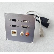 HDMI USB RGB LAN RCA 판넬 조립품 국산 벽부형 알루미늄 플레이트