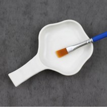 플라스틱 세필 종지 전통 먹물 미술 붓 그림 학원 접시 서예, B_나뭇잎