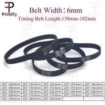 타이밍 풀리 동기 휠 벨트 너비, 2gt-182, 벨트 폭 6mm 10개