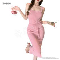 끈나시 원피스 여름 무지 롱 스트링디자인 스커트 뉴타임즈 C11 K756K900