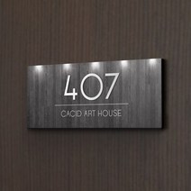 싸인티오피 WNR142 아파트호수 호실판 문패 표찰 호수판 펜션 고시원 모텔 빌라 호텔객실번호판 현관문숫자판, 포맥스
