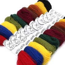 마미쏘잉/ 프랑스자수용 울사100%-오리엔탈10색상/ 프랑스자수울사 모사/ 자수실세트, W469