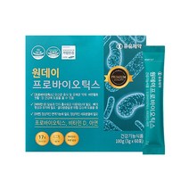 유유제약 원데이 프로바이오틱스 포스트바이오틱스 비타민D 아연 장건강 유산균 배변활동 도움 3g x 60포, 3gx60포 2통
