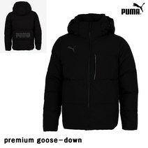 푸마 구스다운점퍼 블랙 하프패딩 겨울철 거위털 방한 방풍 패딩잠바