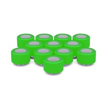 PrimoChill 16mm OD 리지드 SX 피팅 - 12팩 - 트루 블루, UV Green