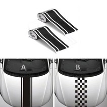 다름S 레이싱카 후드 스티커 DIY 자동차 데칼, B, 블랙