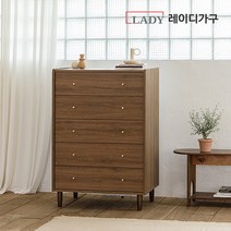 레이디가구 스칸딕 800 5단 서랍장, 월넛