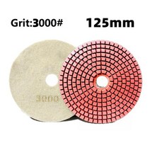 대리석연마5인치 125mm 건식/습식 연마 패드 샤프 타입 유연한 다이아몬드 화강암 대리석 스톤 샌딩 디스크, 10 3000