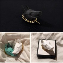 재규어방향제 랜드로버방향제 석고, 불독_골드 라지