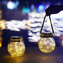 야외 태양열 조명등 할로윈 캠핑 소품 인테리어 용품, 크랙병-웜화이트 (2개)