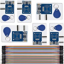 RFID 키트 Mifare RC522 IC 카드 센서 모듈 RF 리더 라이터 모듈 MFRC-522 IC 카드 모듈 + S50 블랭크 카드 + 키링 + 아두이노 라즈베리 파이 나노