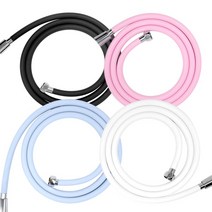 [더쎈] 무독성 실리콘 샤워호스 녹안쓰는샤워튜브 물때꼬임방지 1.8M, 1개, 블랙