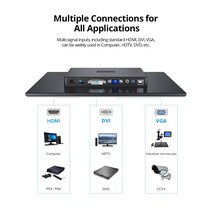 터치모니터UPERFECT-FHD 1080P IPS LCD 휴대용 모니터 PS5 XBOx360 VGA DVI HP HDMI 인터페이스 13.3 인치, 04 EU 플러그