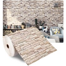 폼블럭벽지 방한폼 단열 포인트 벽돌 DIY 3D 벽돌 롤 자기 접착 벽지 화이트/블루/핑크/그레이 부드러운, 06 B_05 70cmx0.5m