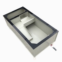 페닌슐라쿠터 거북이어항 쉼터 육지 파충류 사육장, 베이지 100x50x39cm