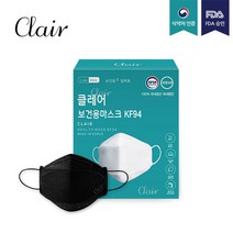 (L size) KF94 클레어 보건용 입체형(3D) 마스크 50매, [KF94] 3D-화이트, 100매