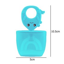 u자형 칫솔 어린이 유아 아기 아이들 360 도 실리콘 연약한 Teether 솔, [02] E