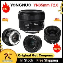 DSLR 미러리스 렌즈 단 광각 망원 yongnuo yn35mm f2.0 f2n yn50mm f1.8 카메라 고정 초점 니콘 캐논 eos 600d 60d 5dii 5d 호환, 캐논용 50mm f1.8