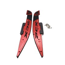 PCX 2022 오토바이 왼쪽 오른쪽 앞 발판 풋페달 매트링 패드 플레이트 혼다 PCX125 PCX160 CNC 풋보드, 03 Red