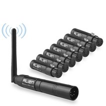외계인 5 핀 din 2.4g ism 무선 dmx 512 dfi 컨트롤러 xlr 수신기 송신기 디스코 dj 무대 파 이동 헤드 레이저 빛, 1t7r, 미국 플러그