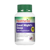 헬써리즈(Healtheries) 헬써리즈 그레이트 나이트 슬립 + 마그네슘 60베지캡슐, 60캡슐, 1개