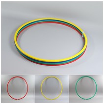리듬 체조 훌라 후프 주니어 어린이 뛰어 넘기 다양한 동작 라운드 학교 운동 교육 연습 75cm, 빨강