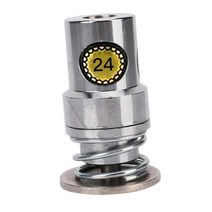 shangren 직물 덮인 단추 형 둥근 빵 모양 압박 공구 손 압박 기계, 24L, 은, 금속